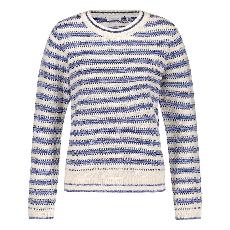 Gerry Weber Dames Trui 571002-35706 WIT DESSIN