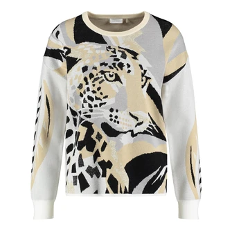 Gerry Weber Dames Trui 571031-35714 Bruin dessin