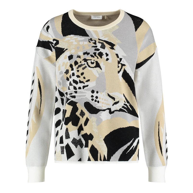 Gerry Weber Dames Trui 571031-35714 Bruin dessin