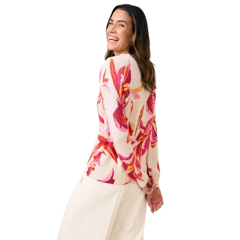 Gerry Weber Dames Trui 571036-35755 Paars dessin