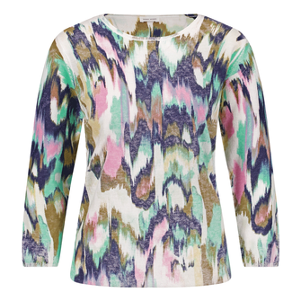 Gerry Weber Dames Trui 571039-35735 Paars dessin