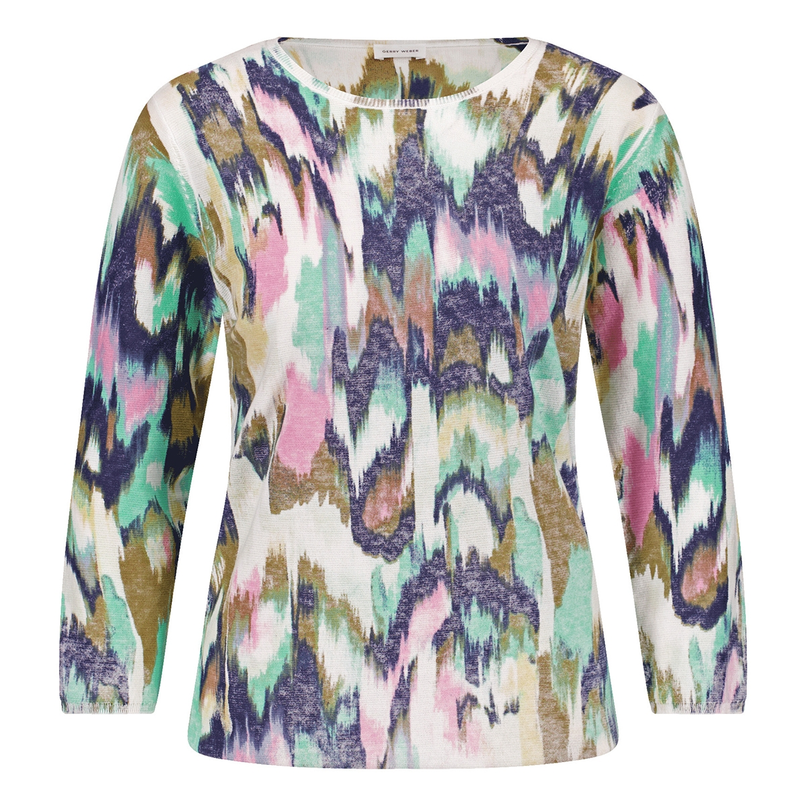 Gerry Weber Dames Trui 571039-35735 Paars dessin