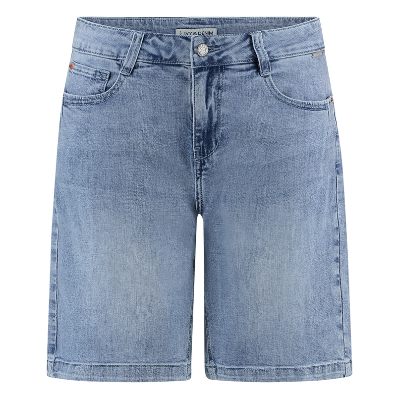 Ivy & You Dames bermuda kate SVU 4451 Stone washed denim