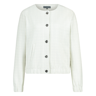 Ivy & You Dames Blazer 25013jasjebouclelure OFF-WHITE