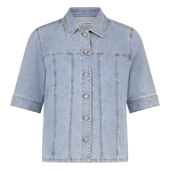 Ivy & You Dames Blazer Svu4453olivaoverblou Bleached blue denim