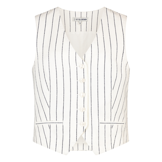 Ivy & You Dames Blazer Svu4514 Waistcoat OFF-WHITE