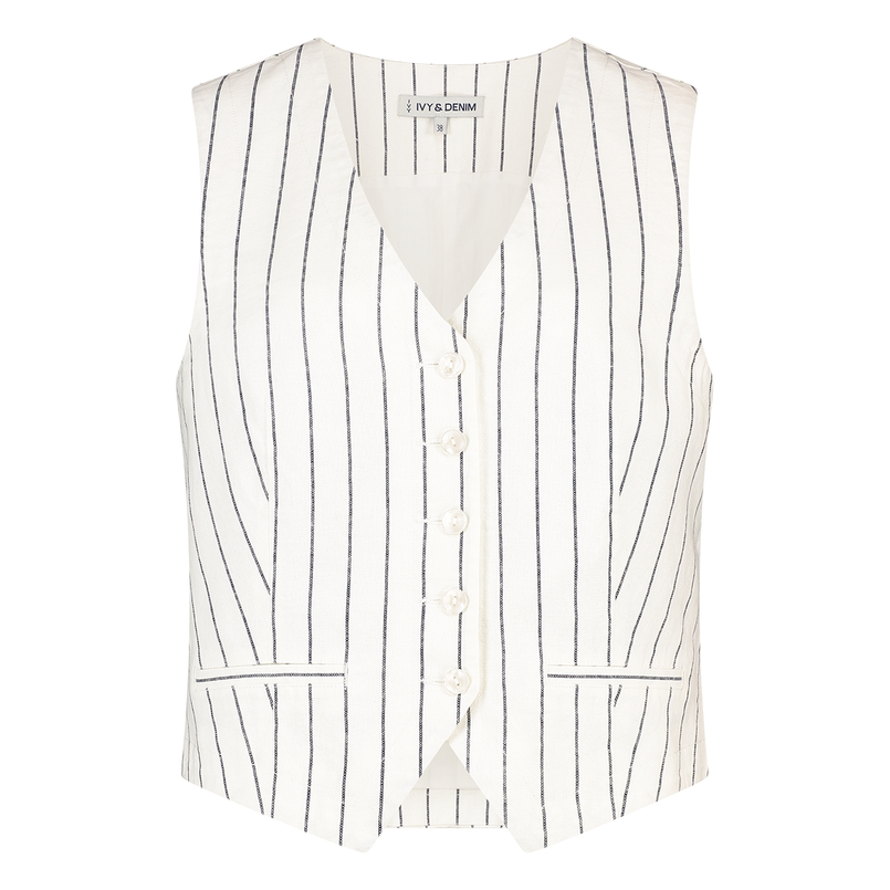 Ivy & You Dames Blazer Svu4514 Waistcoat OFF-WHITE
