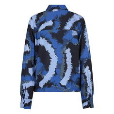 Ivy & You Dames Blouse 24184blouselm Blauw dessin