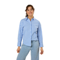 Ivy & You Dames Blouse 25015blousestreep Midden blauw