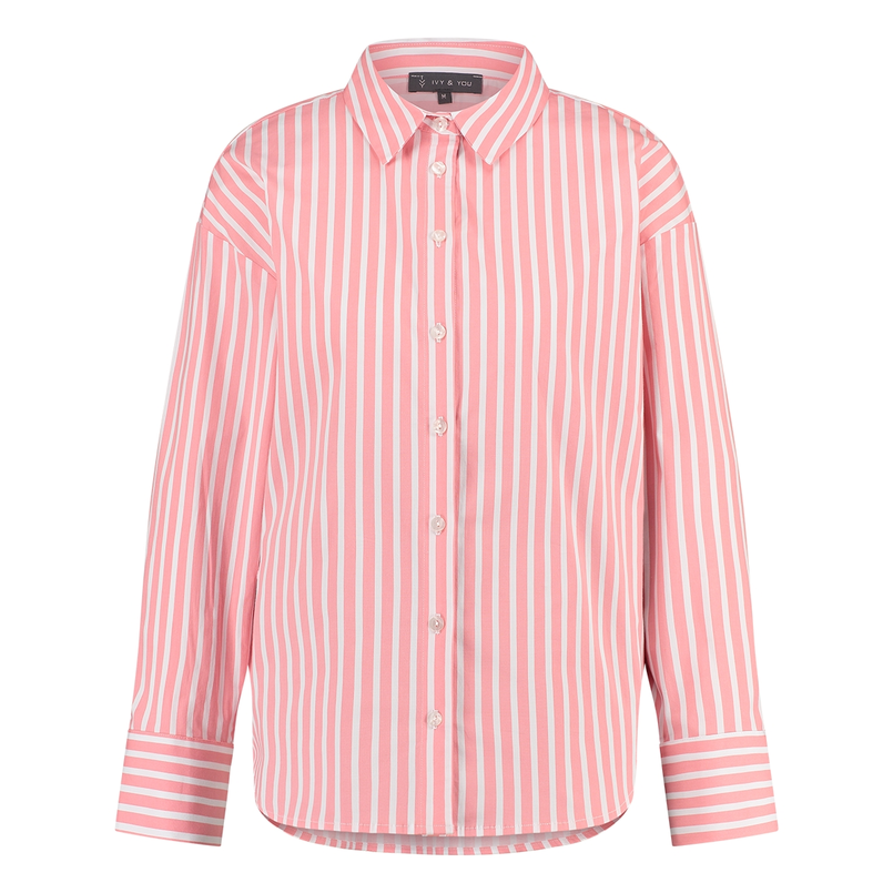 Ivy & You Dames Blouse 25015blousestreep Roze