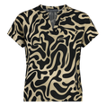 Ivy & You Dames blouse 25074 Zwart dessin