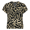 Ivy & You Dames blouse 25074 Zwart dessin