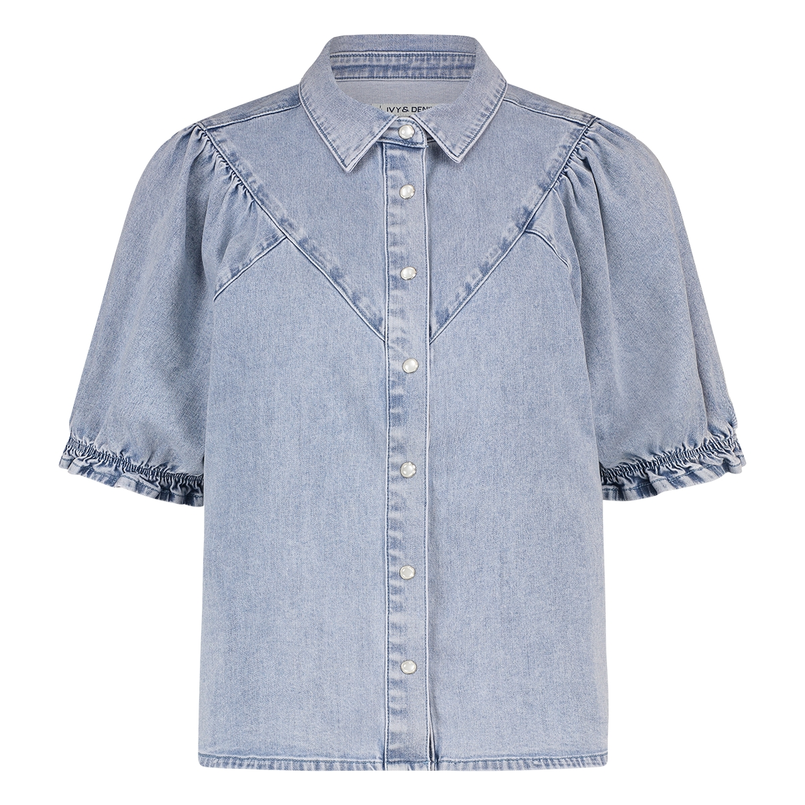 Ivy & You Dames Blouse 4549 Victoria Light blue denim
