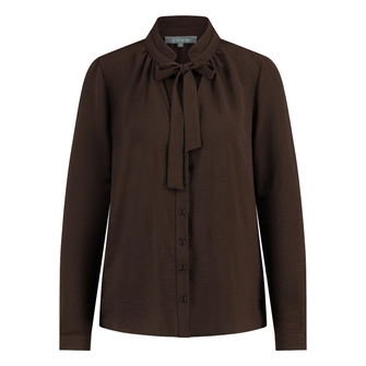 Ivy & You Dames blouse Annem Midden bruin