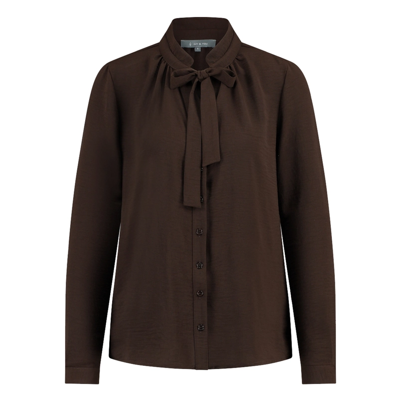 Ivy & You Dames blouse Annem Midden bruin