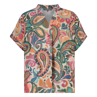 Ivy & You Dames Blouse Groen dessin