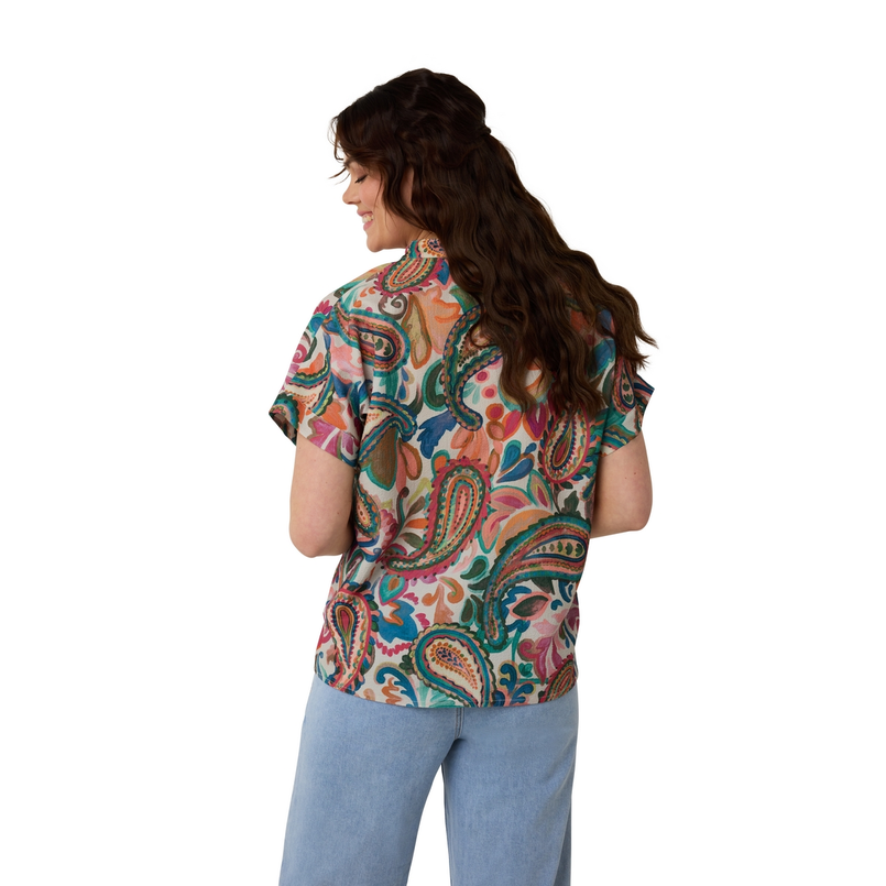 Ivy & You Dames Blouse Groen dessin