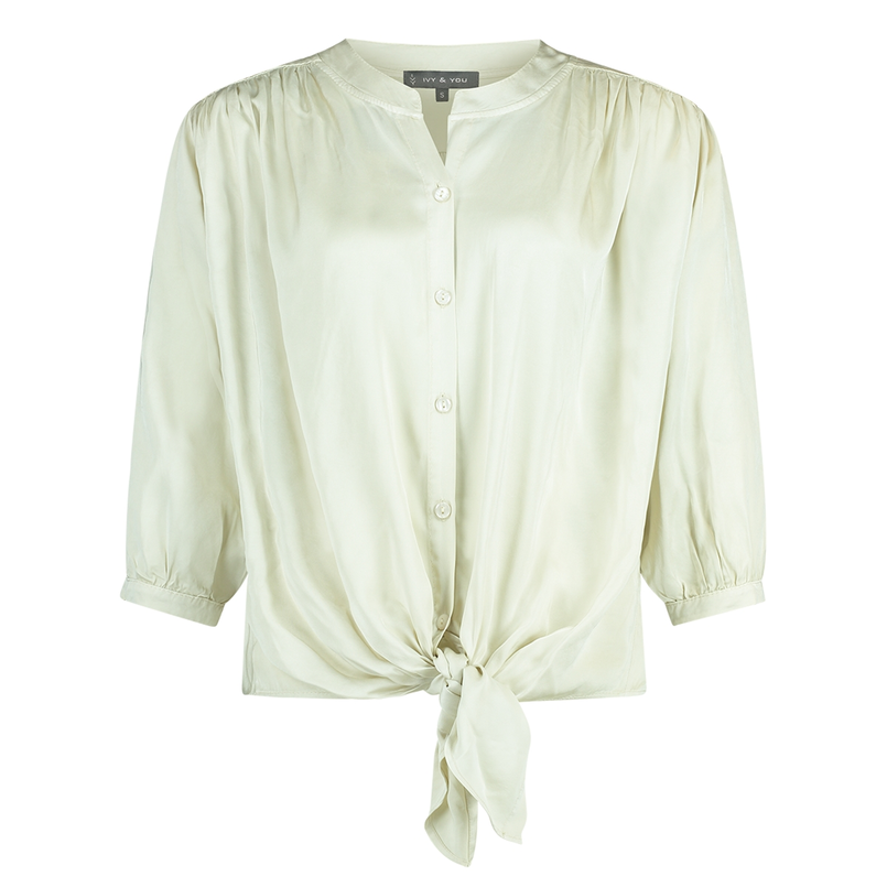 Ivy & You Dames Blouse Iv-s02blousesatinkno Zand