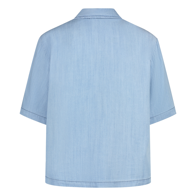 Ivy & You Dames Blouse Iv-s03 Bleached blue denim