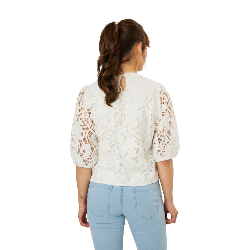 Ivy & You Dames Blouse Lace Top Strs-13 OFF-WHITE