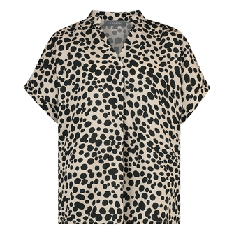 Ivy & You Dames Blouse Zwart dessin