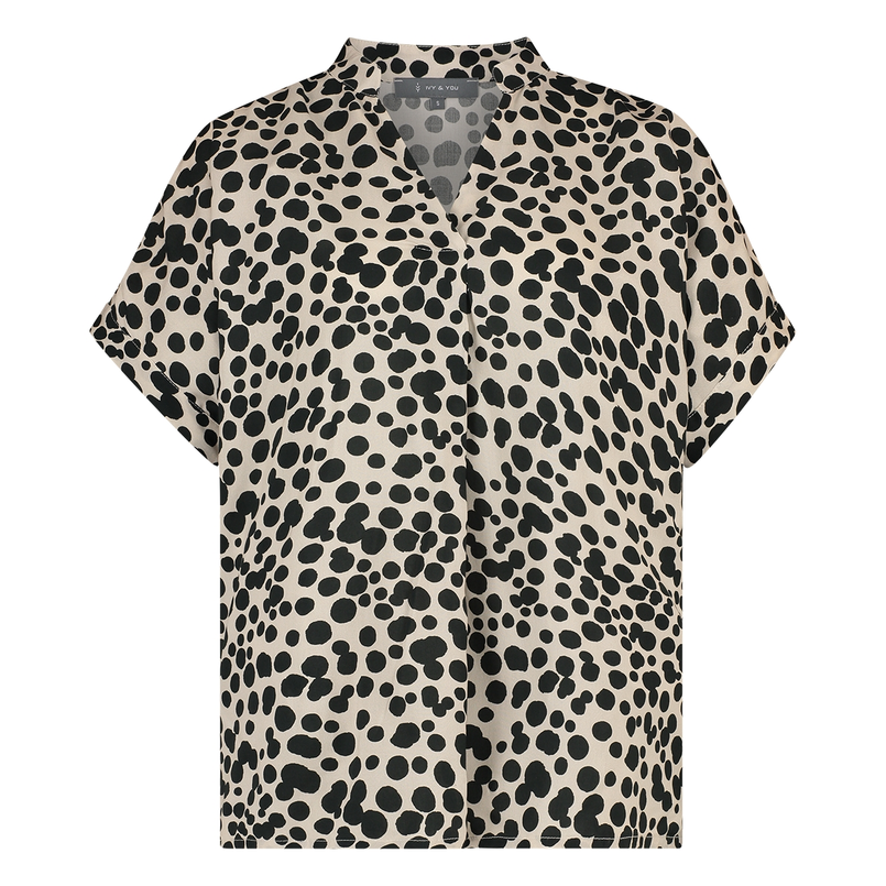 Ivy & You Dames Blouse Zwart dessin