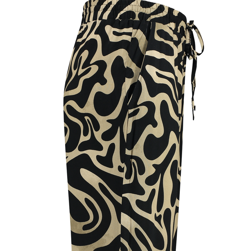 Ivy & You Dames broek 25073 Zwart dessin