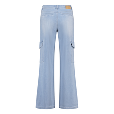 Ivy & You Dames Broek Svu4434colettecargo Light blue denim