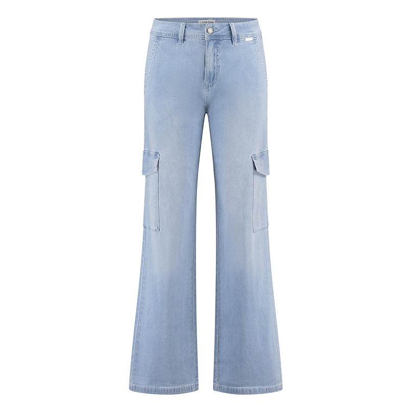 Ivy & You Dames Broek Svu4434colettecargo Light blue denim