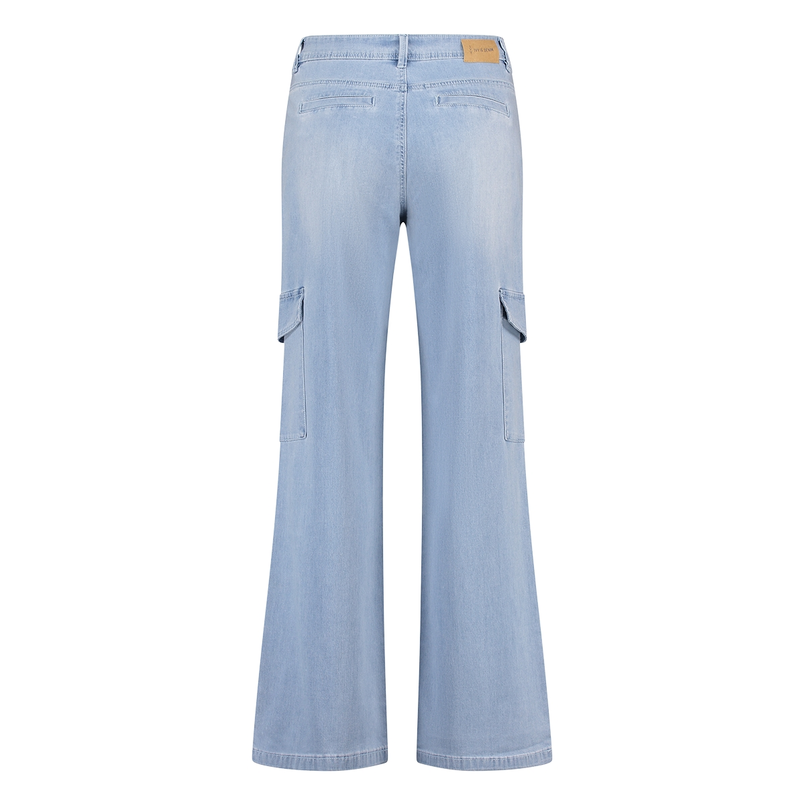 Ivy & You Dames Broek Svu4434colettecargo Light blue denim
