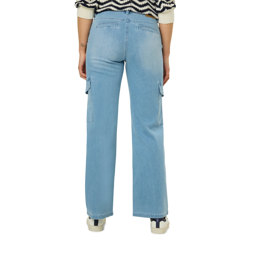 Ivy & You Dames Broek Svu4434colettecargo Light blue denim