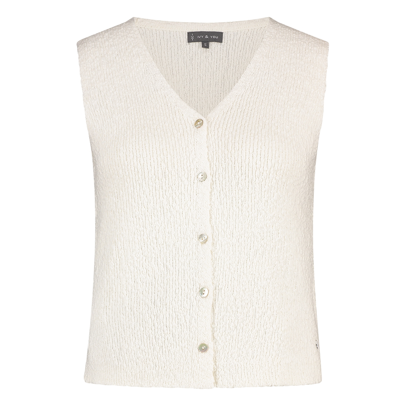 Ivy & You Dames gilet APS-118 OFF-WHITE