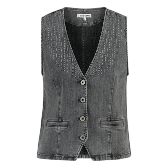 Ivy & You Dames Gilet SVU 4601Waistcoat Middengrijs