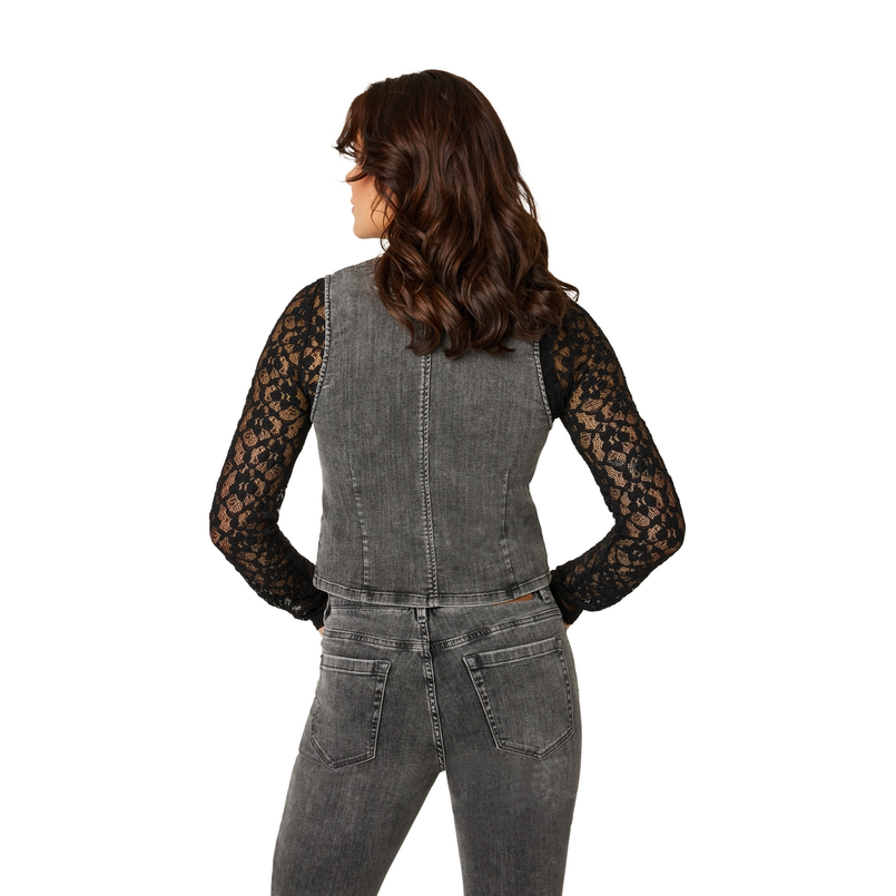 Ivy & You Dames Gilet SVU 4601Waistcoat Middengrijs