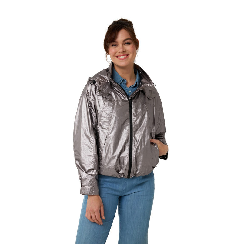 Ivy & You Dames Jas 109030jackjemetallic Zilver