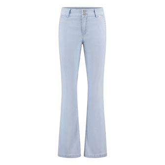 Ivy & You Dames Jeans Svu4415bibettestripe Bleached blue denim