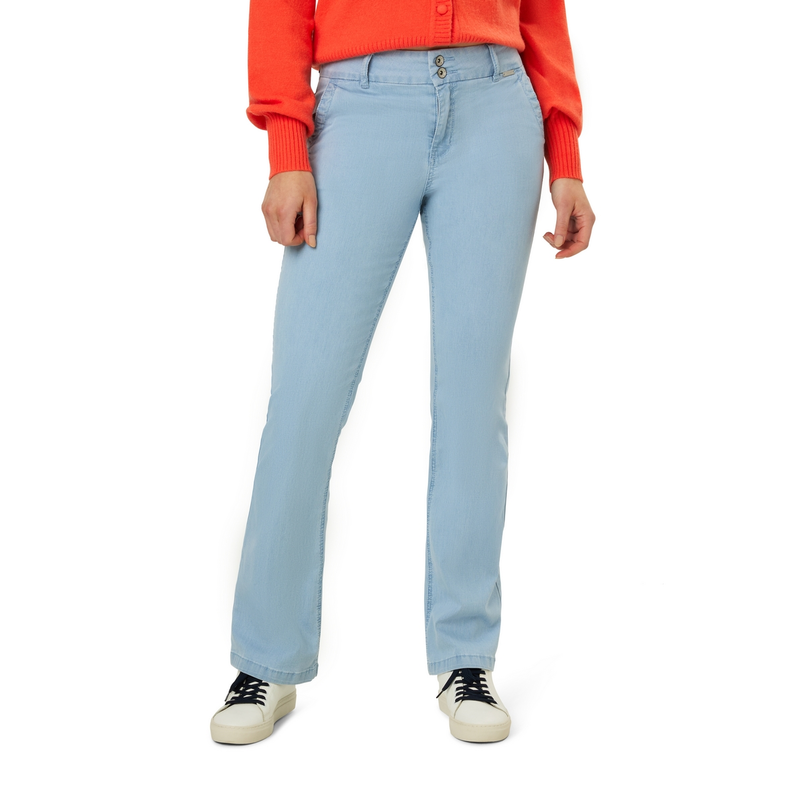 Ivy & You Dames Jeans Svu4415bibettestripe Bleached blue denim