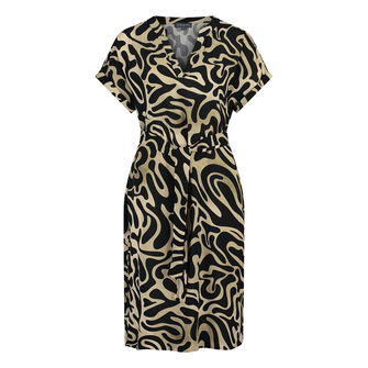 Ivy & You Dames jurk 25072 Zwart dessin