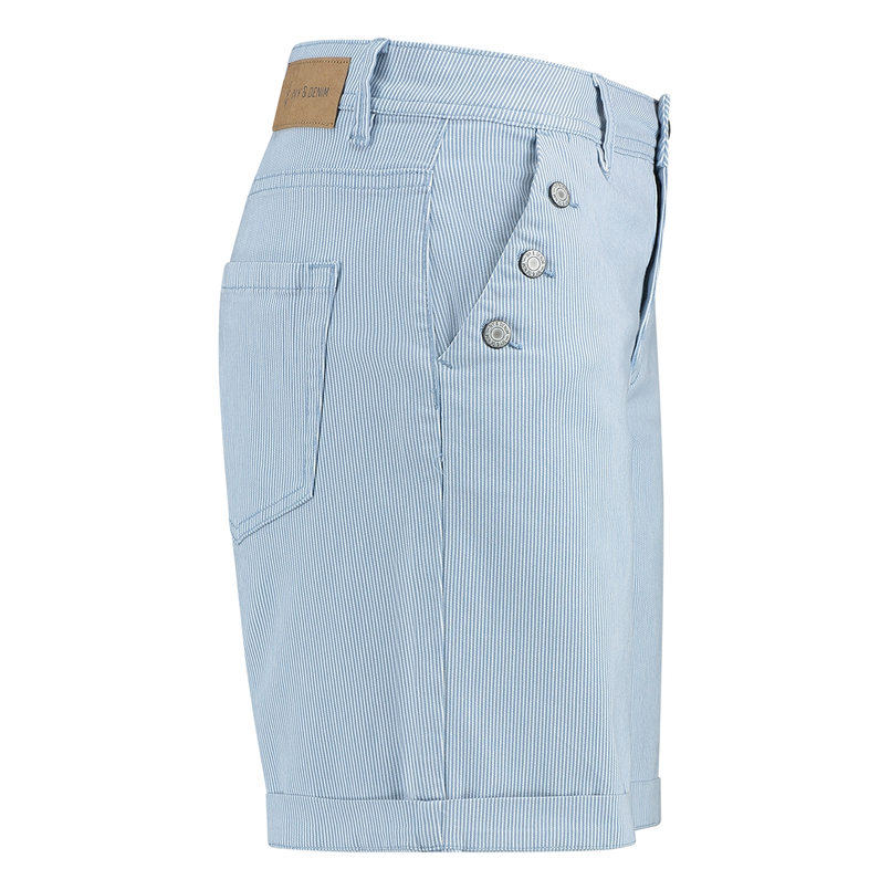 Ivy & You Dames short Bibette SVU 4420 Bleached blue denim