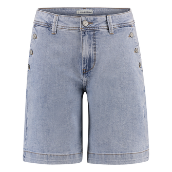 Ivy & You Dames short Bibette SVU 4554 Bleached blue denim