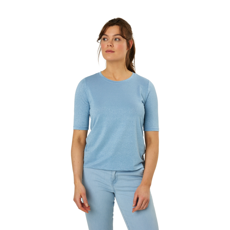 Ivy & You Dames Top 24175r-halskmlurex Bleu