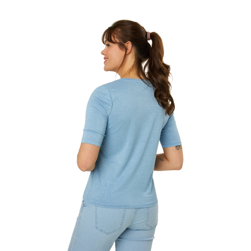 Ivy & You Dames Top 24175r-halskmlurex Bleu