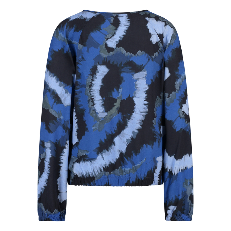 Ivy & You Dames Top 24179blouson Blauw dessin