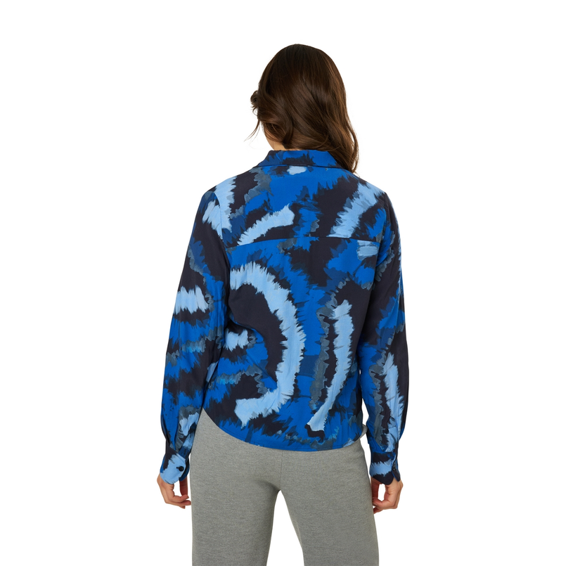 Ivy & You Dames Top 24179blouson Blauw dessin