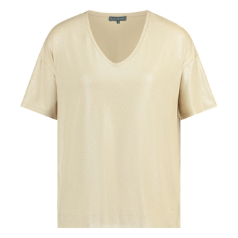Ivy & You Dames Top 25019topvhalsfoilcoa Zand