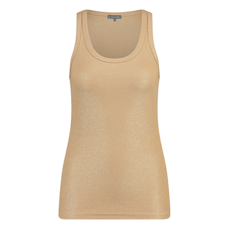 Ivy & You Dames Top 25043 Rib Singlet Camel
