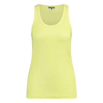 Ivy & You Dames Top 25043 Rib Singlet Geel