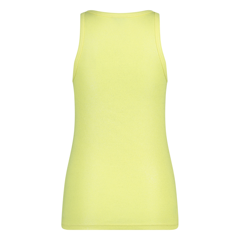 Ivy & You Dames Top 25043 Rib Singlet Geel