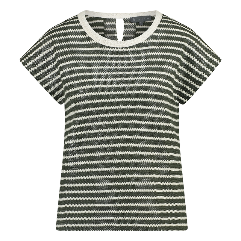 Ivy & You Dames Top 25077 Khakigroen