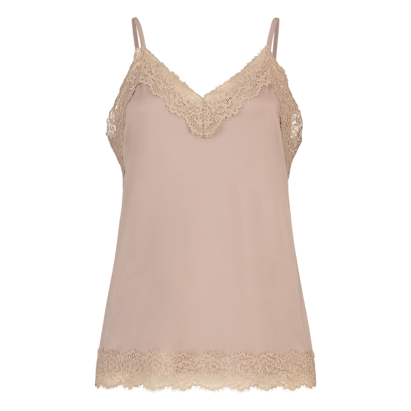 Ivy & You Dames Top Strs-11singletkant Taupe